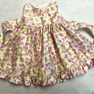 Marmellata girls dressy dress. 6-9m. Pink and purple floral.